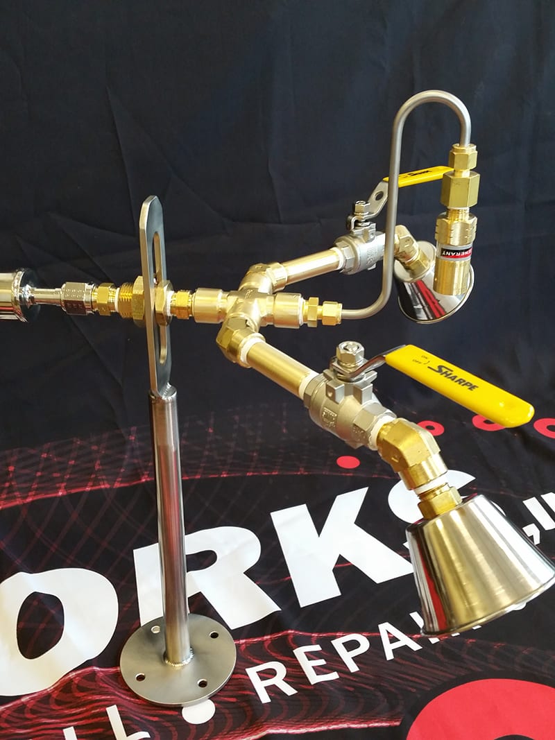 Filling Station Dual Valve Assembly With Stand