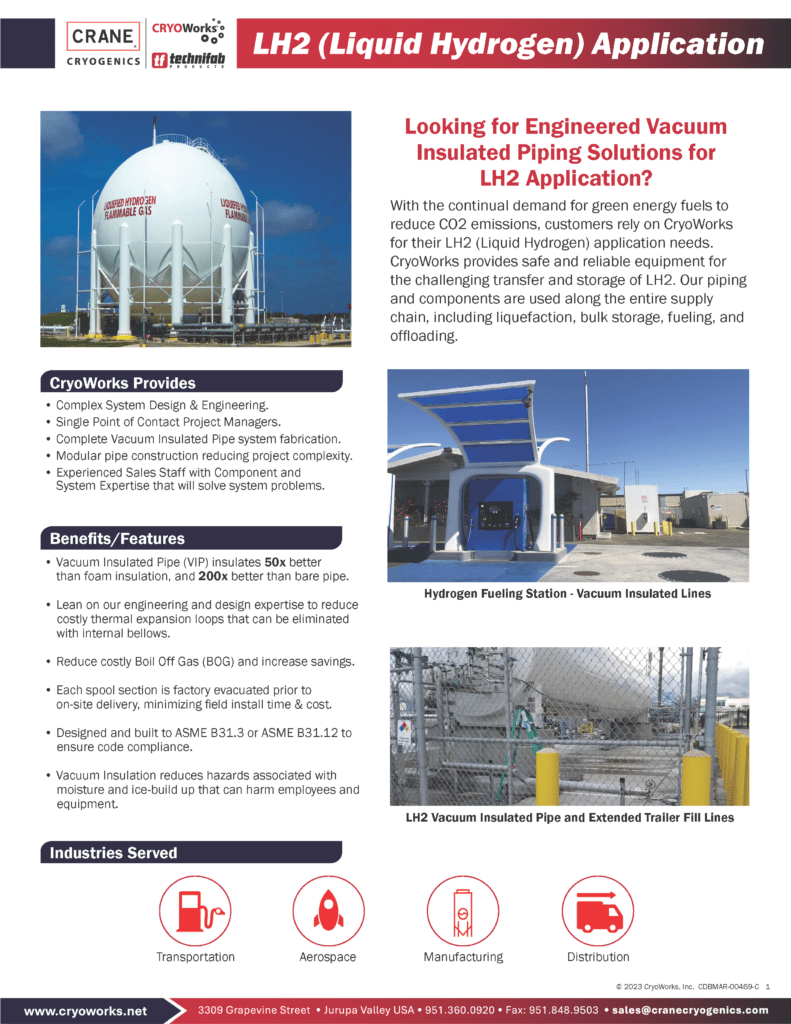 LH2 Application 6 5 25 CDBMAR 00469 C CRANECryogenics Page 1